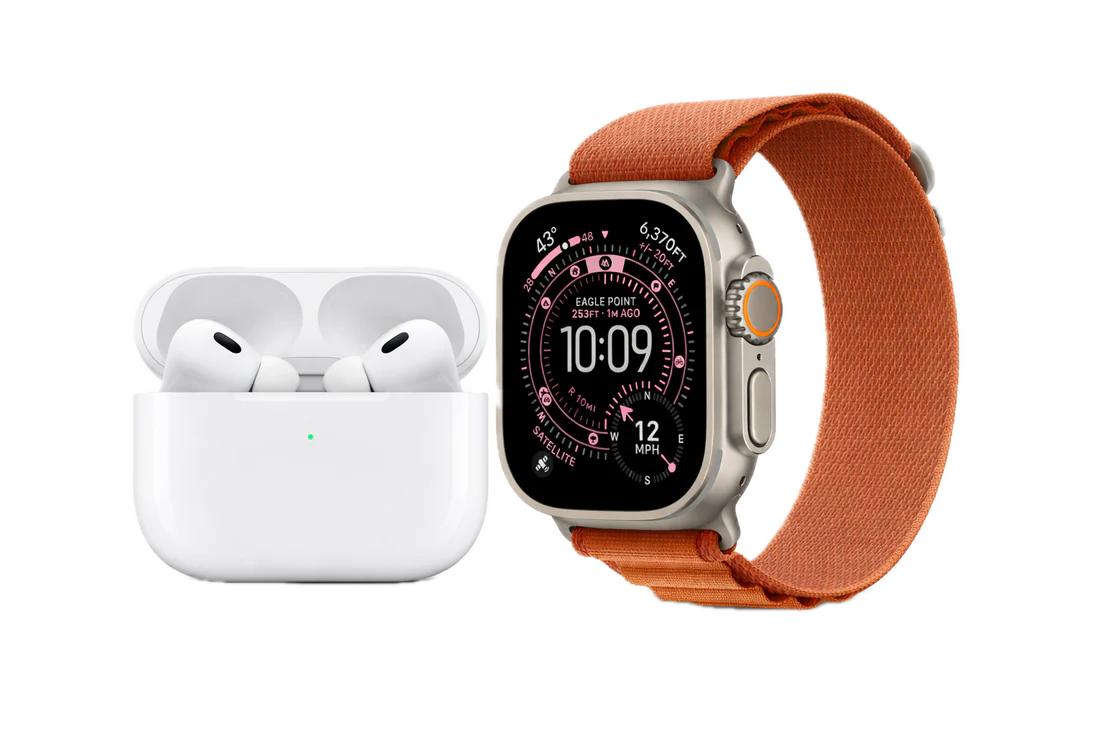 AirPods Pro 2 (ANC) + Watch Ultra 3 Premium Combo Fast Delivery | 7-Day Replacement