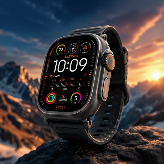 I Watch Ultra 3 – 49mm HD Display | Bluetooth Calling | Free 7 Strap | Fast Delivery | 7-Day Replacement