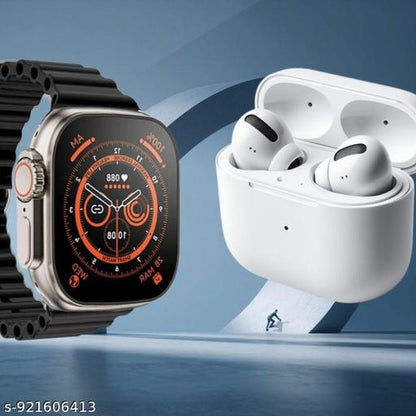 AirPods Pro 2 (ANC) + Watch Ultra 3 Premium Combo Fast Delivery | 7-Day Replacement